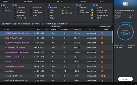 passwords for freeroll tournaments.